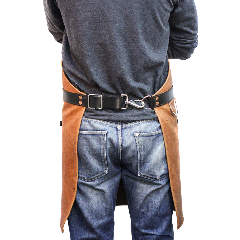 Rugged Apron - Leather - Cognac