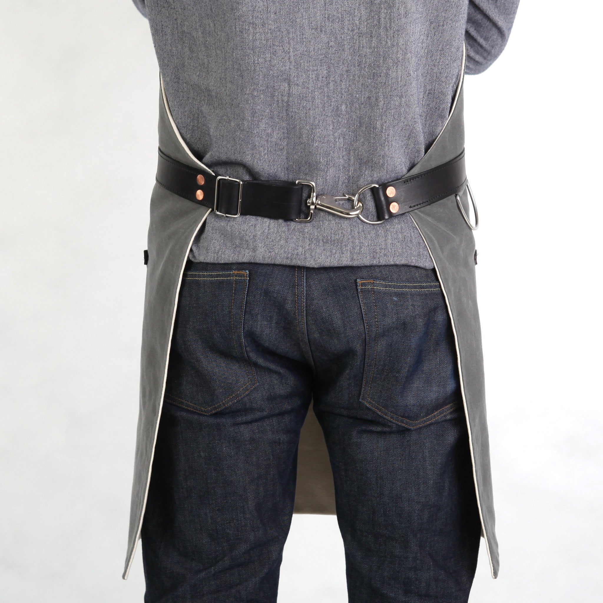 Rugged Apron - Waxed Canvas - Charcoal