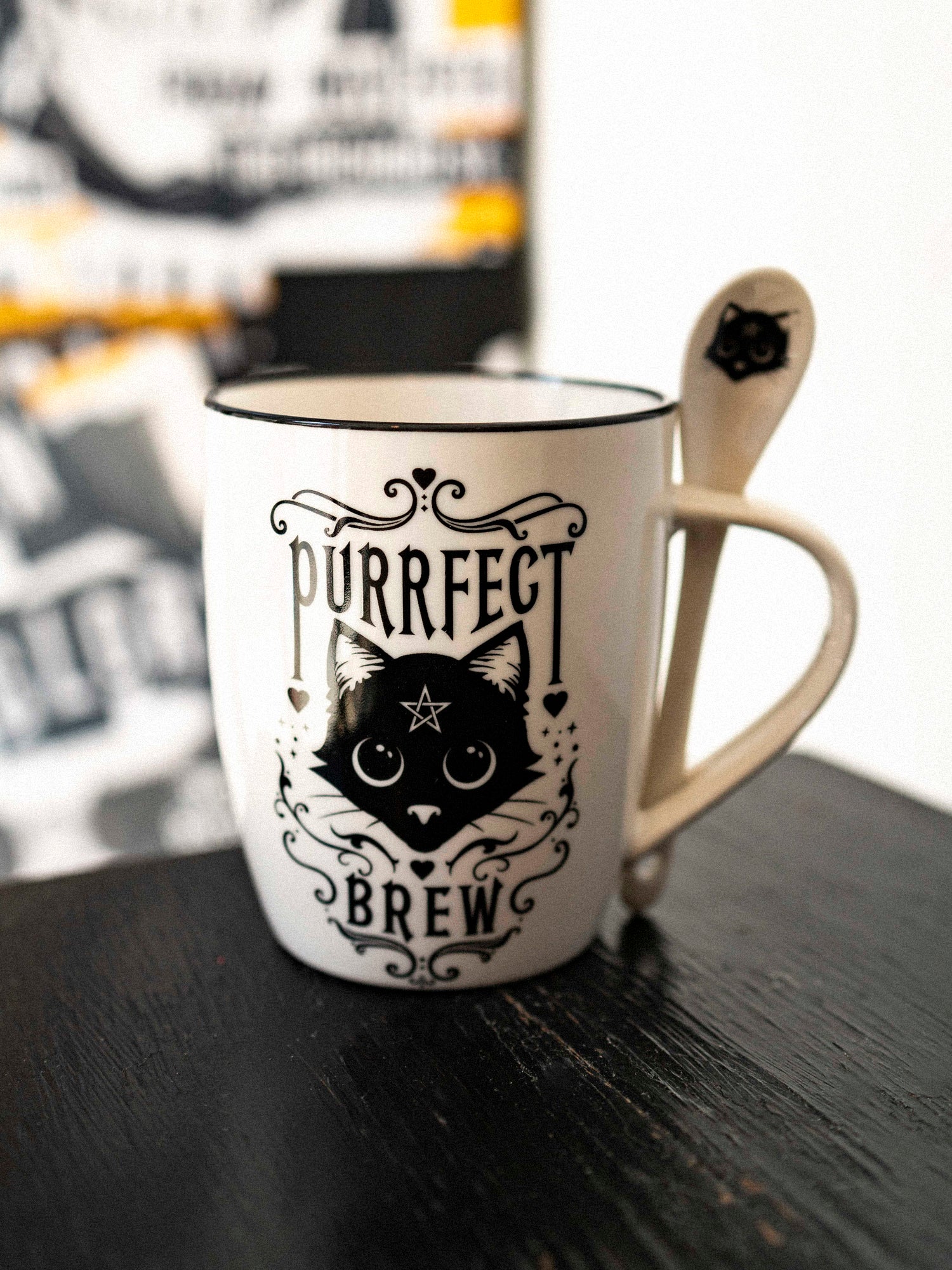 Purrfect Brew Tea-For-One Tea Pot Set, Black Cat