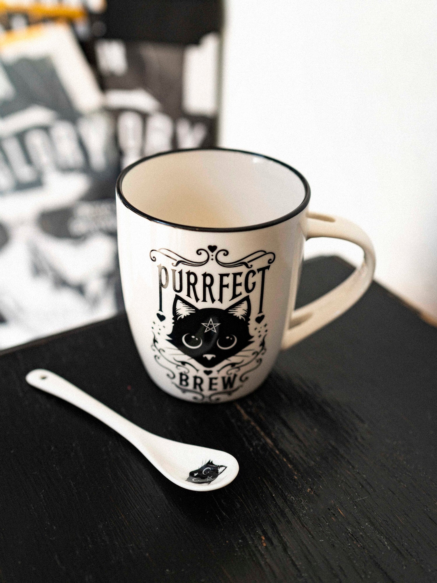 Purrfect Brew Tea-For-One Tea Pot Set, Black Cat