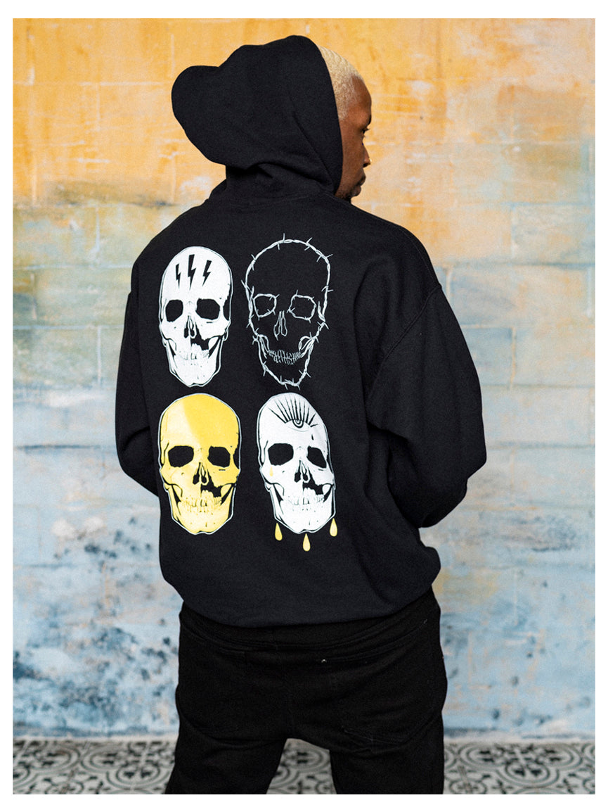 New ins pattern print sweatshirt on the back of the big skull