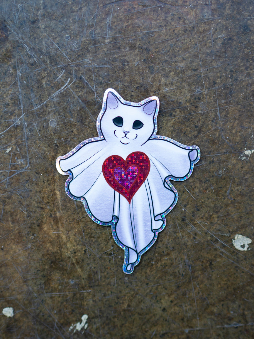 Ghost Cat Sticker —