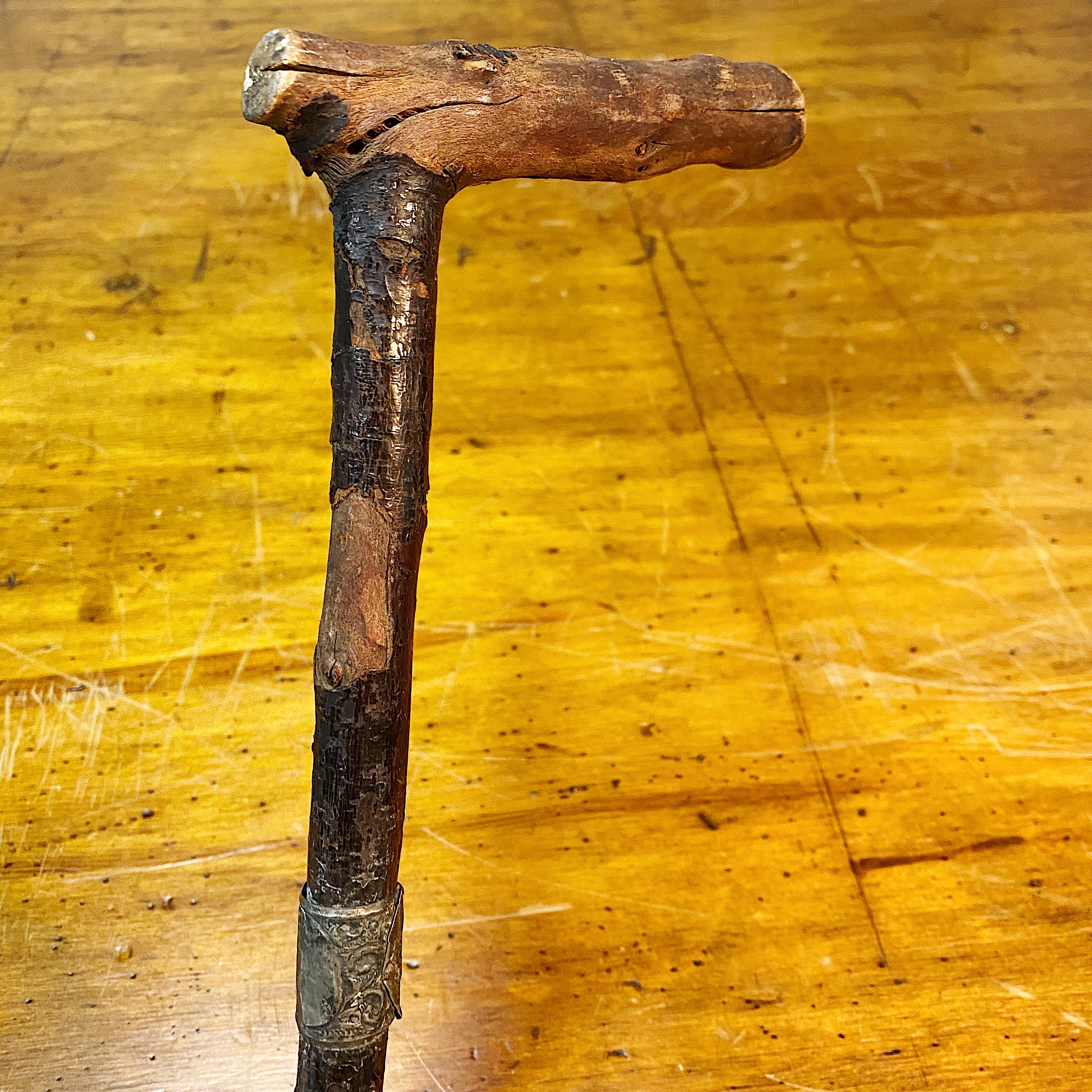 Antique Irish Blackthorn Shillelagh Walking Cane Early 1900s Mad Van Antiques 6518