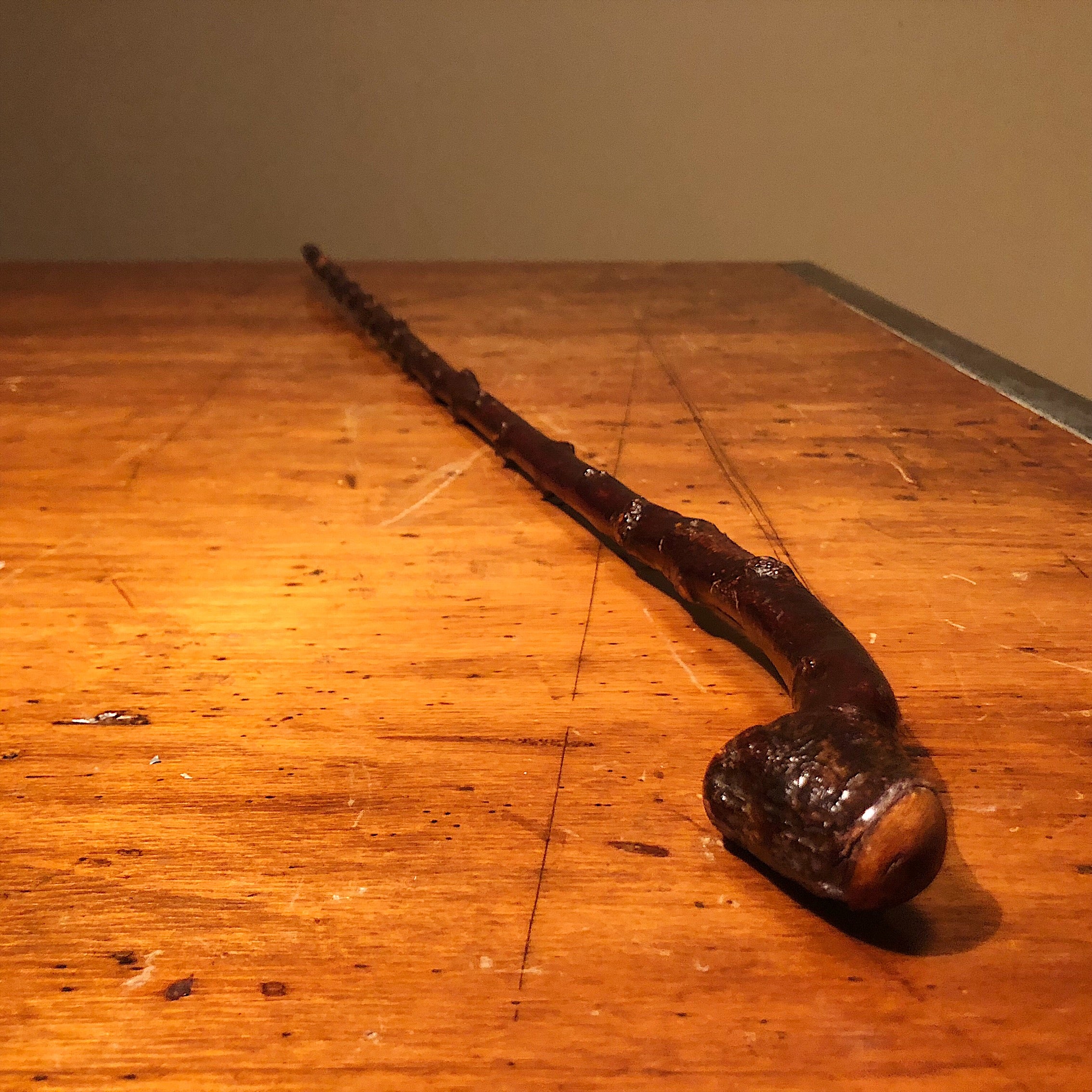 Vintage Blackthorn Shillelagh Walking Stick Shamrock Makers Mark Mad Van Antiques 6790