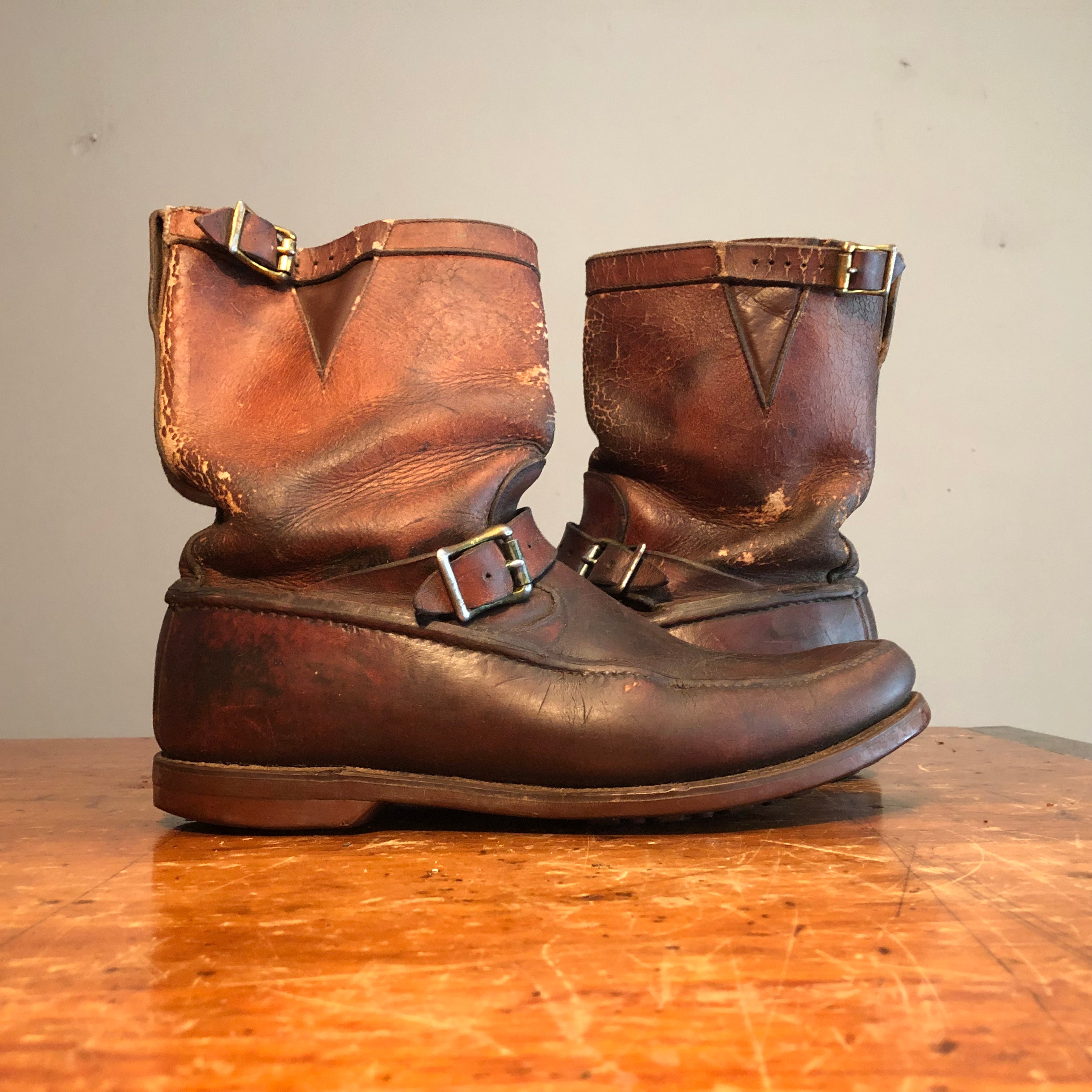 50s Gokeys Botte Sauvage Leather Boots | Size 10.5? – Mad Van Antiques