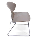Vintage EckAdams Chair - Tan - Chrome Sled Base - Stackable MCM - Pair - Knox Deco