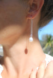 'Margot' - Pendientes cadena de perlas en forma de lágrima