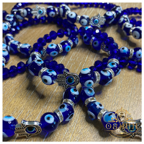 Evil Eye Beaded Bracelet Bisque