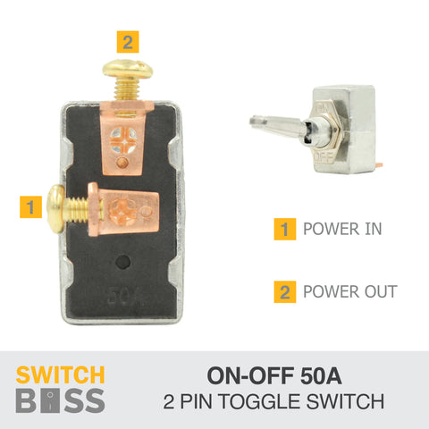 On-Off 50A Toggle Switch Wiring