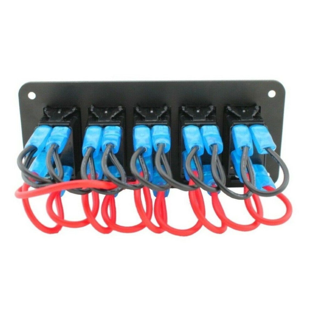 5 Gang Rocker Switch Panel - Blue – Switch Boss