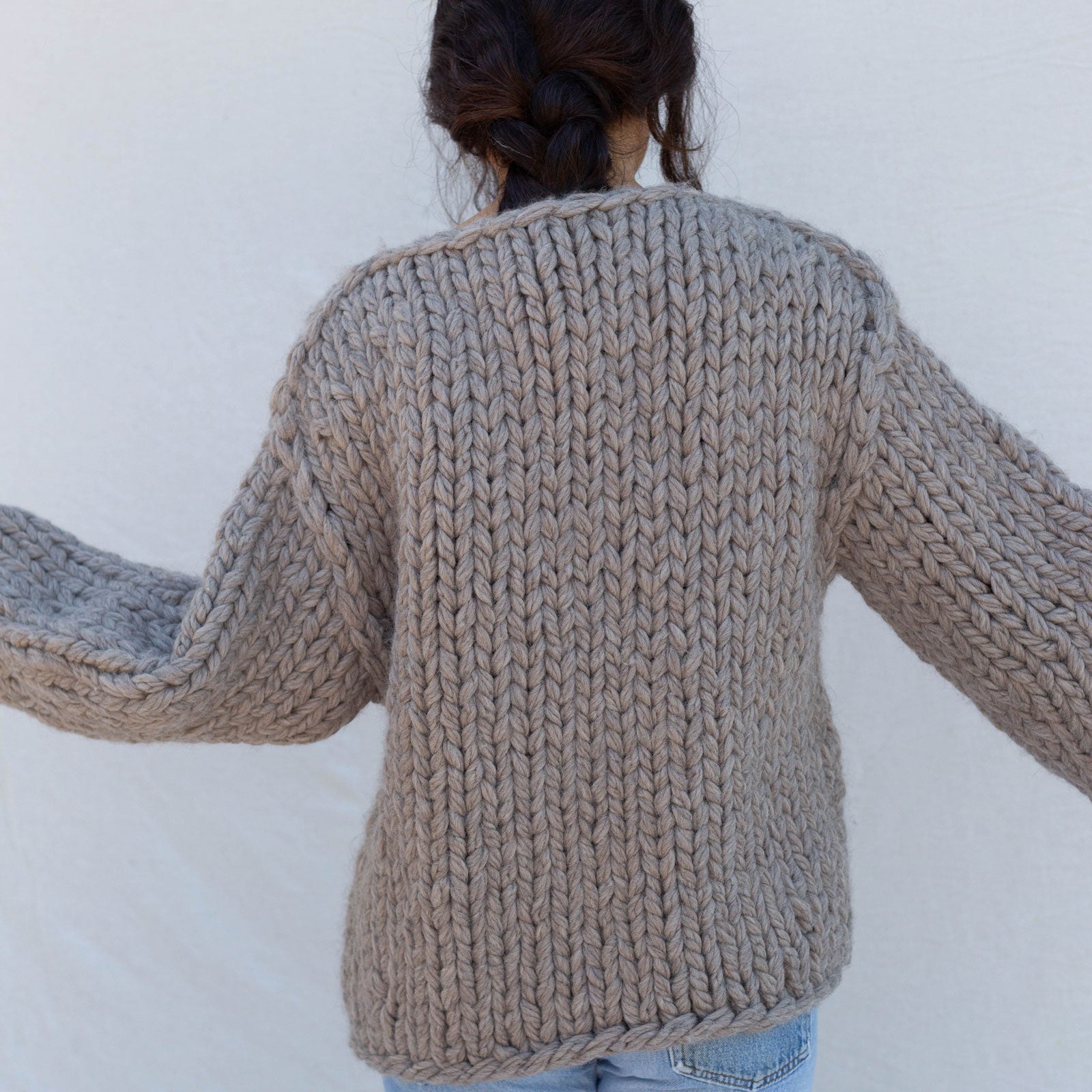 Handknit Chunky Pullover - Granite