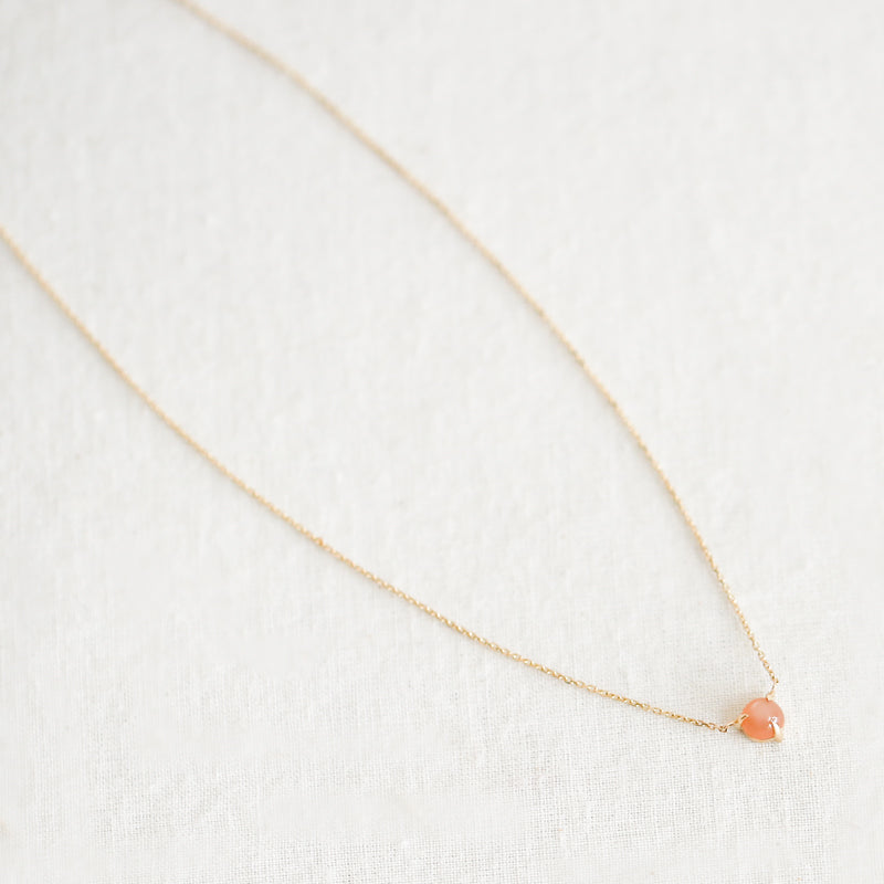 Peach Moonstone Necklace