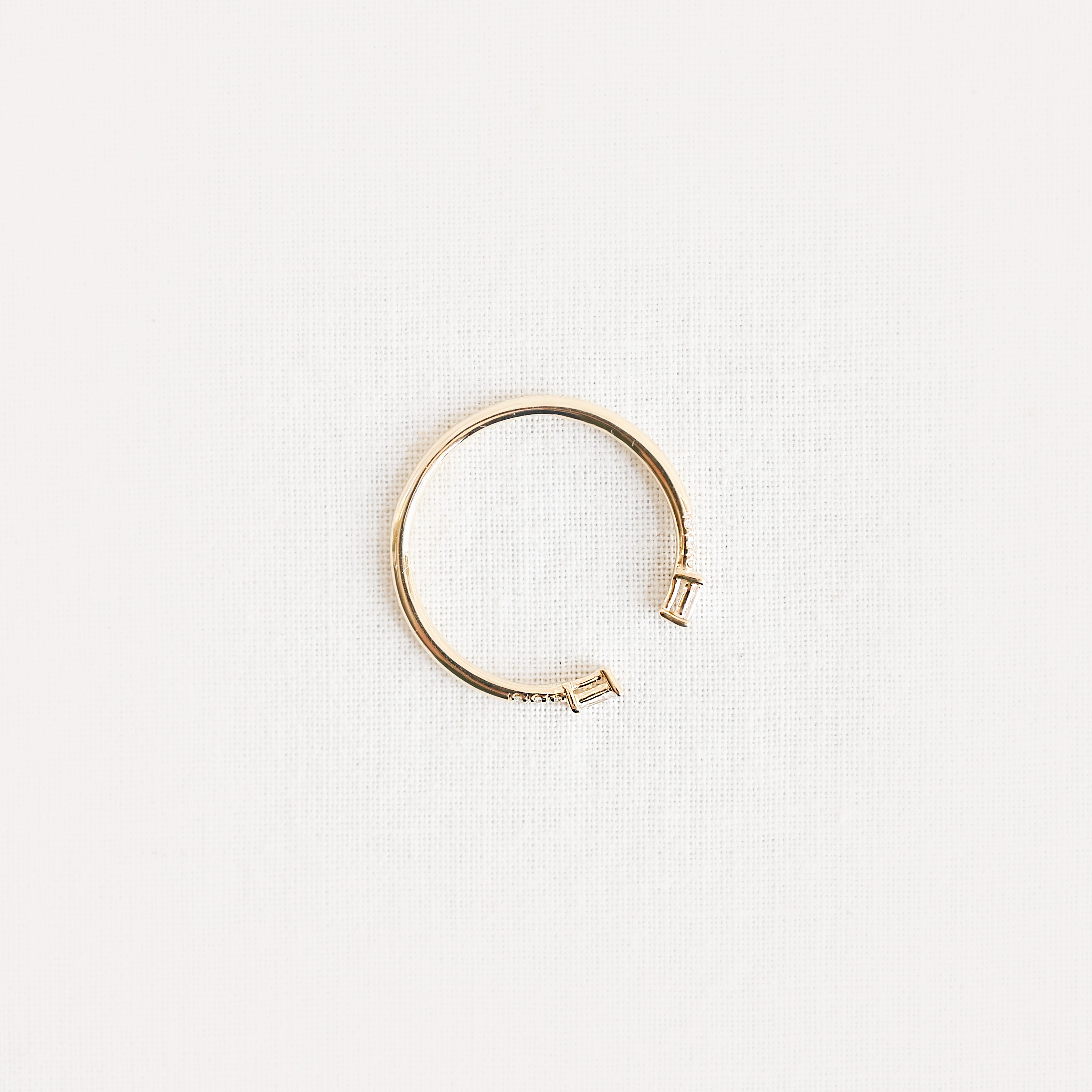 Diamond Baguette Equilibrium Cuff Ring