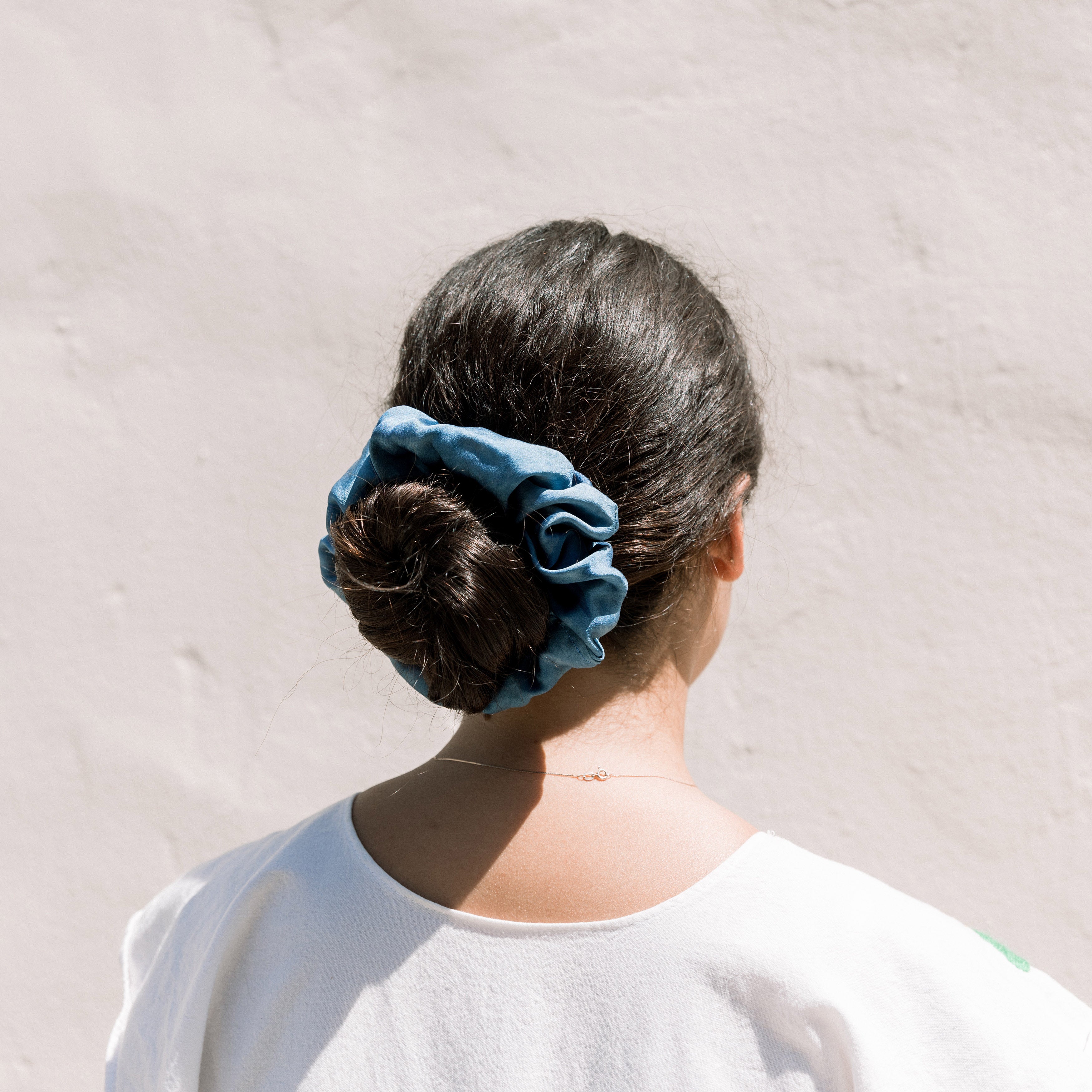 Naturally Dyed Scrunchie - Indigo