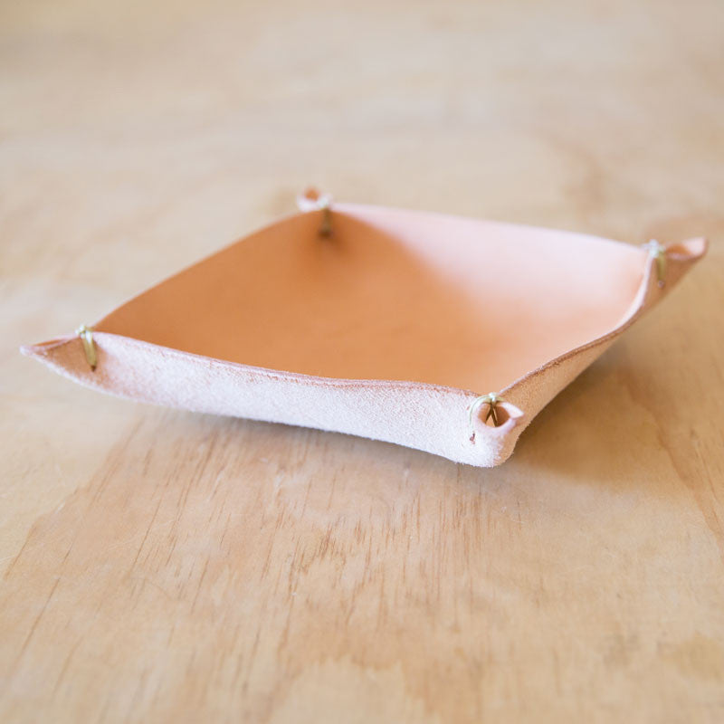 Four Corners Leather Tray