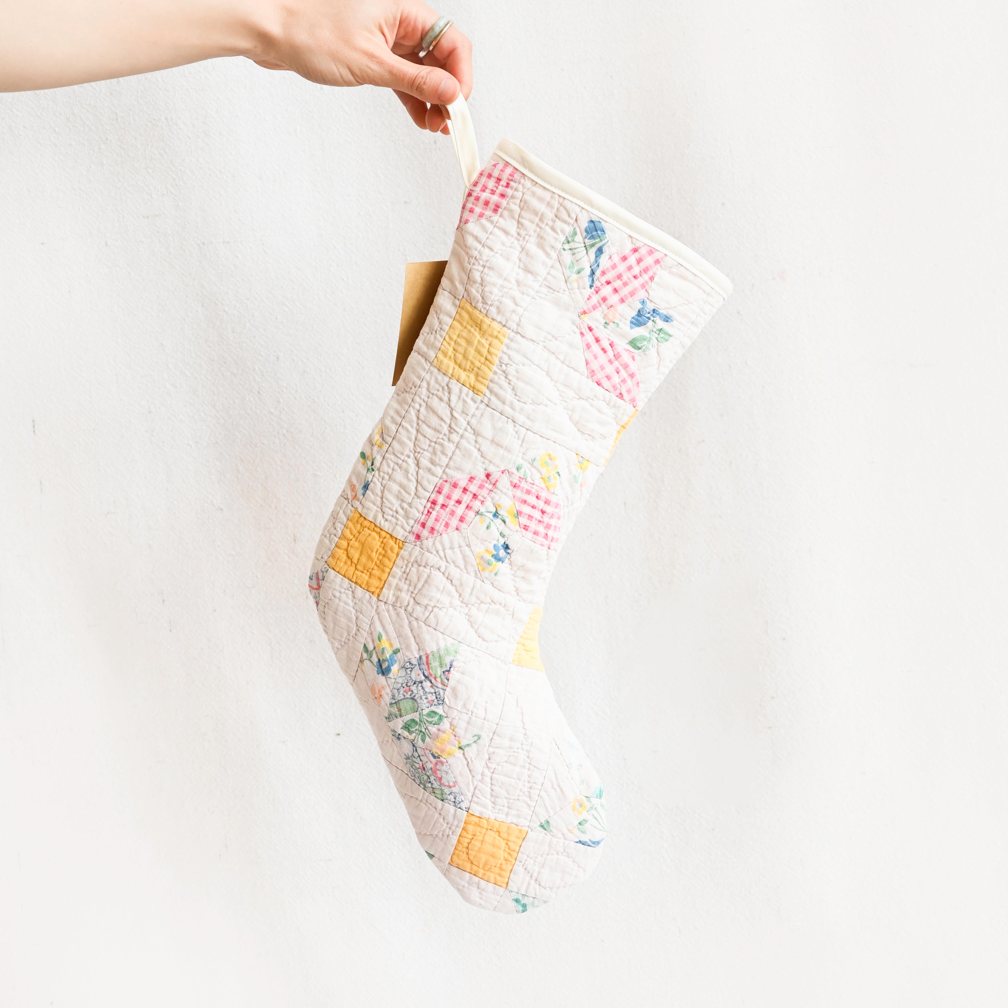 Quilted Stocking - Pink