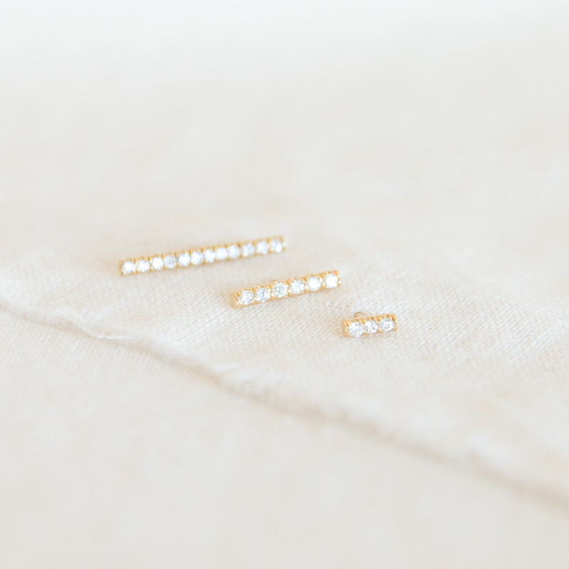 Pavé Diamond Bar Stud