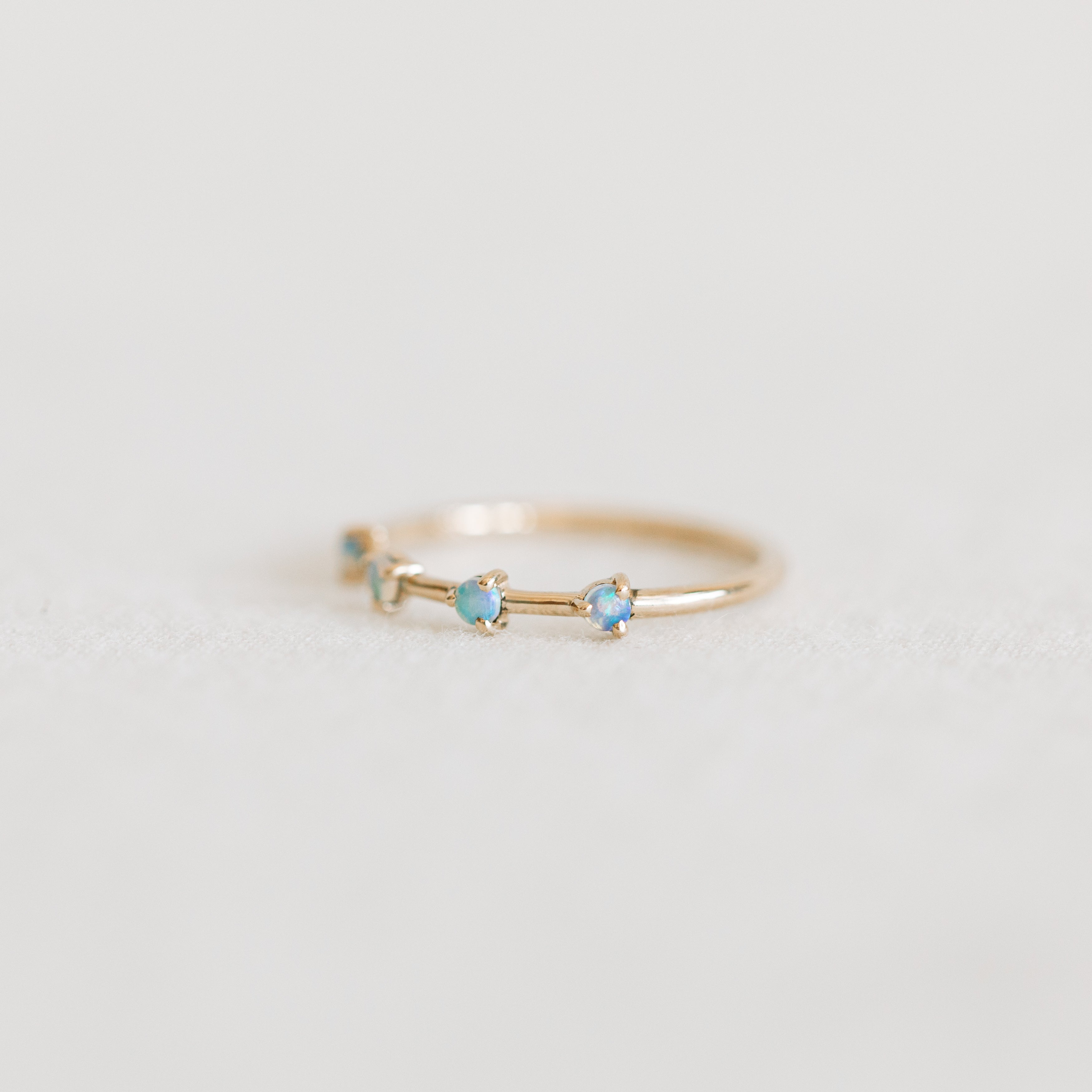 Four - Step Ring - Opals