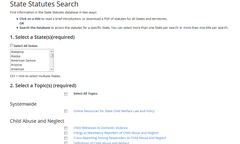 State sorting of Mandated Reporting regulations