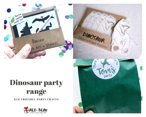 Dinosaur party bag and party favours