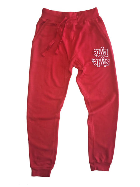 red and white sweats