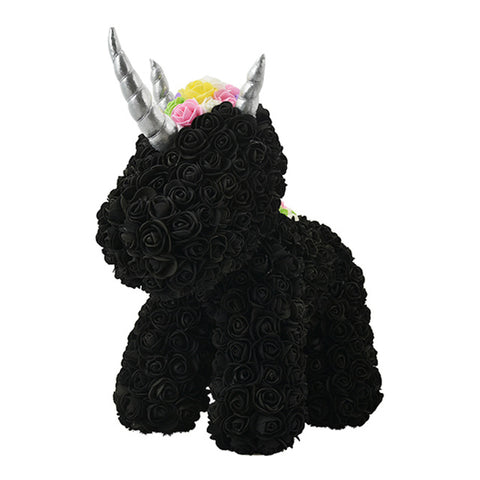 black unicorn plush