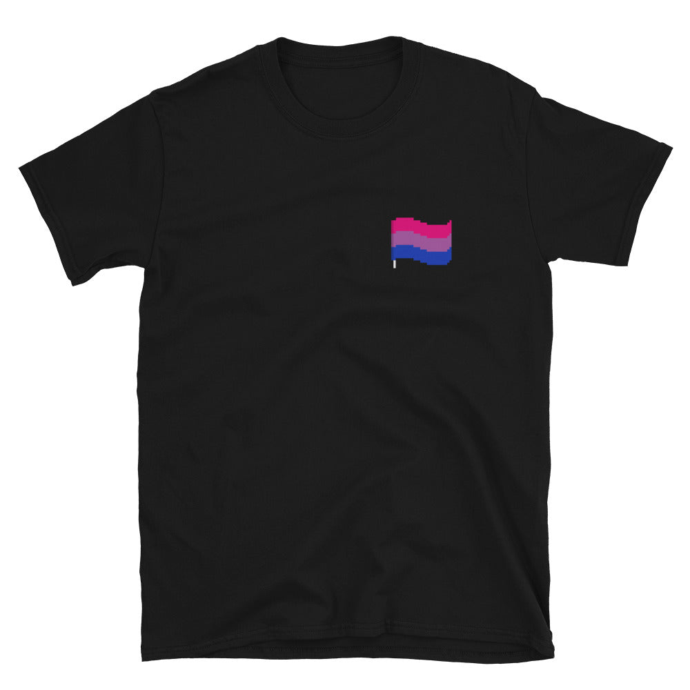 Pixelated Bi Flag Shirt | QueerlyDesigns
