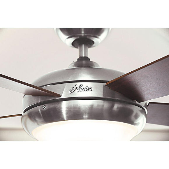 Hunter Palermo 52 In Brushed Nickel Ceiling Fan With Light