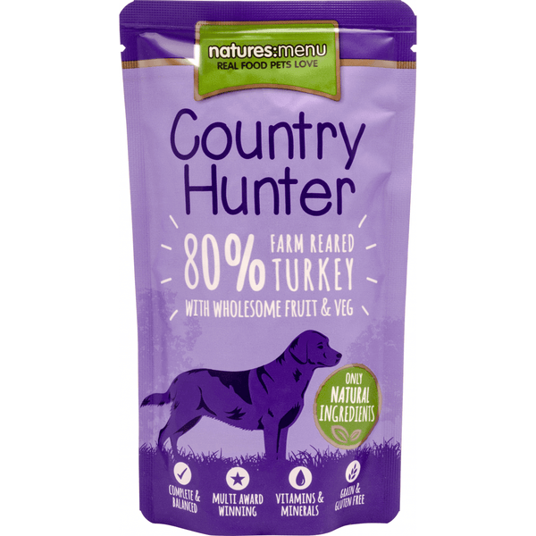 Natures Menu Country Hunter 80% Farm Reared Turkey Pouches 150g 0