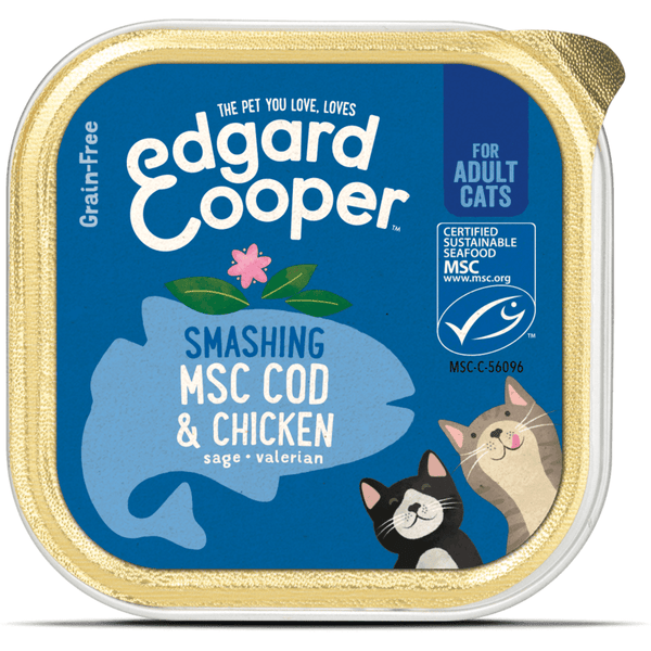Edgard Cooper Chicken and Codfish Wet Cat Food 85g 0