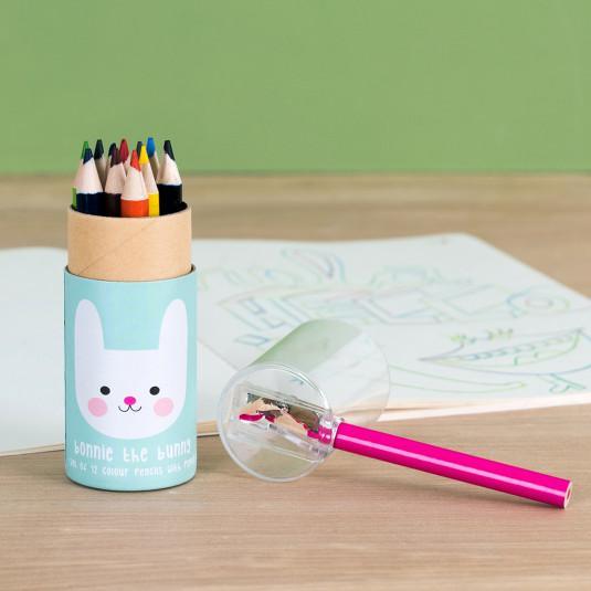 Bonnie the Bunny Colouring Pencils and Sharpener 0