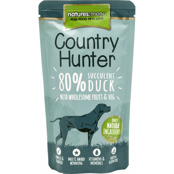 Natures Menu Country Hunter 80% Succulent Duck Pouches 150g 0