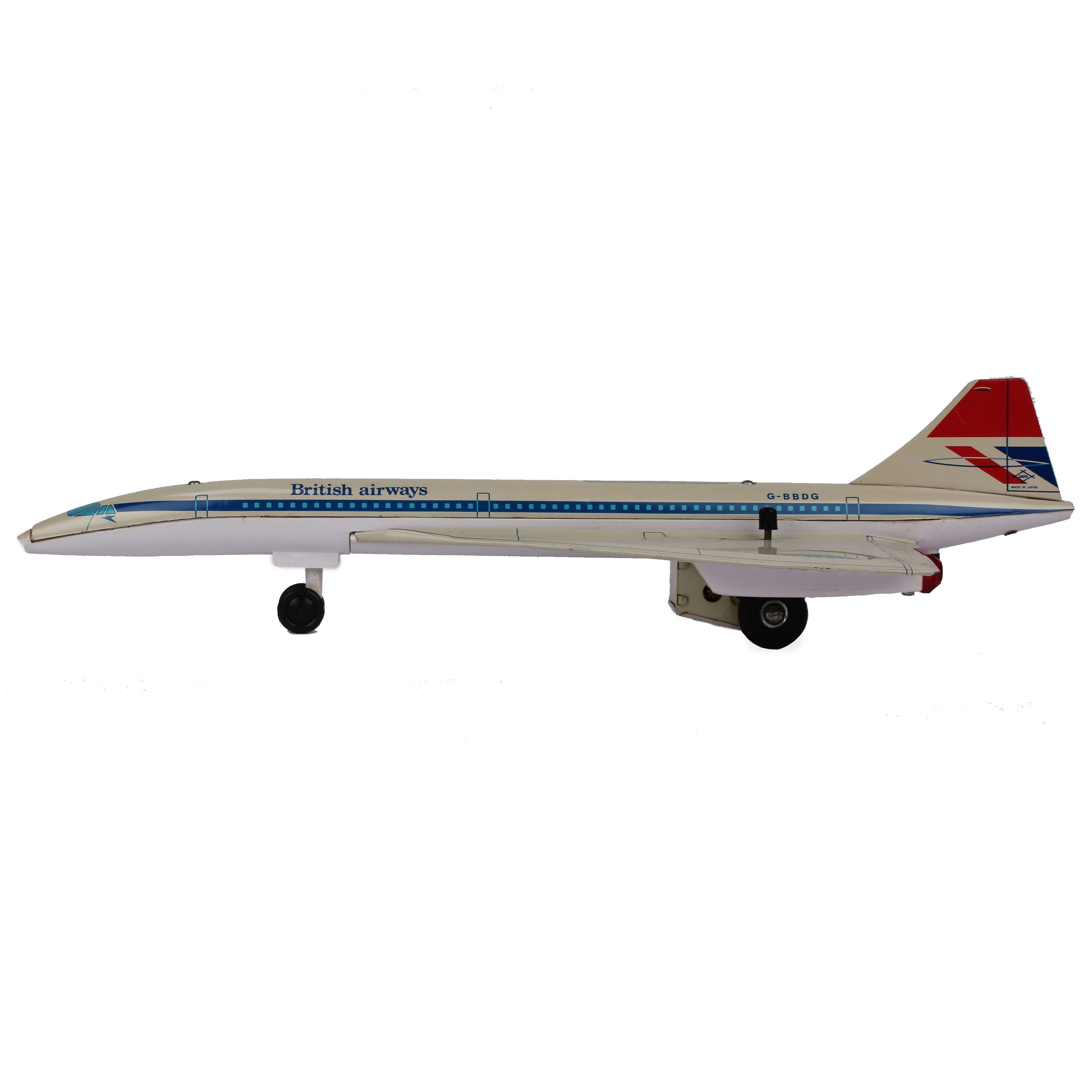 Vintage Motorized Concorde Toy Airplane