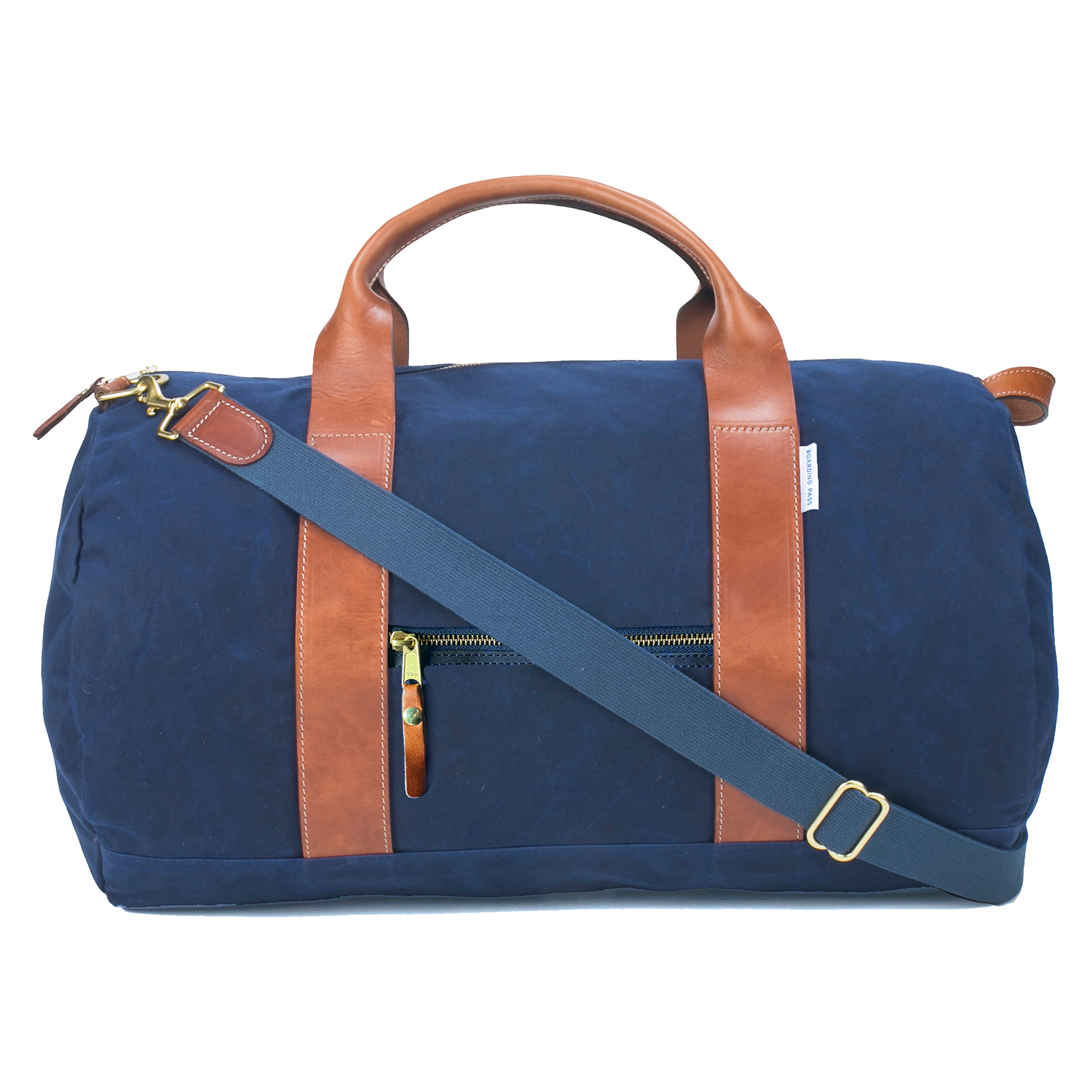 Men's Navy Canvas Weekender & Overnight Bag | Boarding Pass NYC