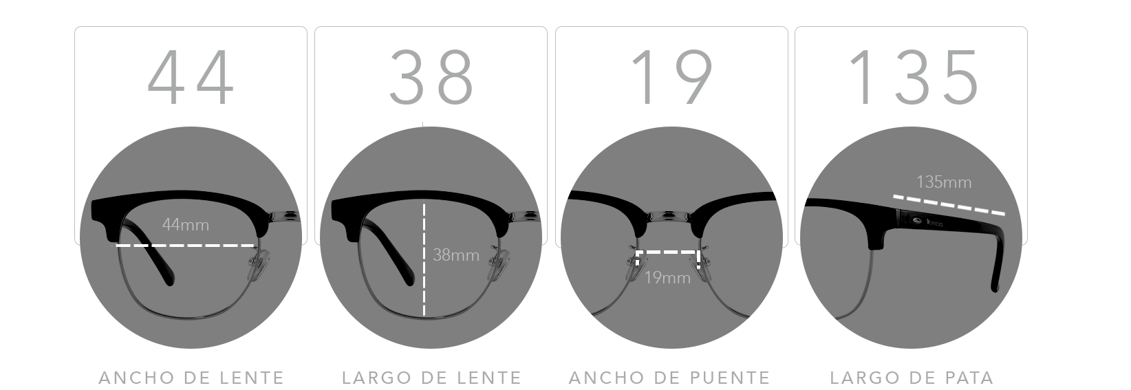 Medidas de Lentes Lolo