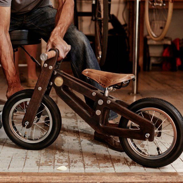 wooden motorbike balance bike