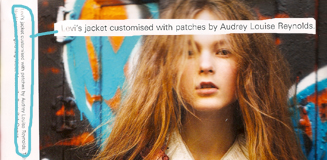a description of the naturally dyed clothing on an i-D magazine photo