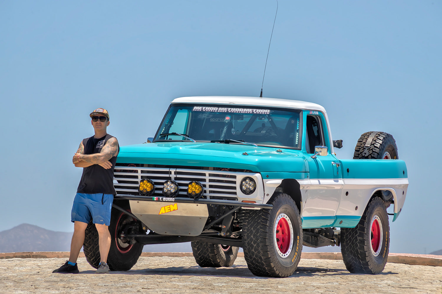 Simon Flynn with his F100 off road truck