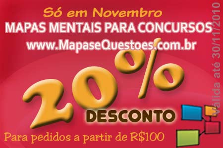 Promoção de Novembro -20% de Desconto em todo site