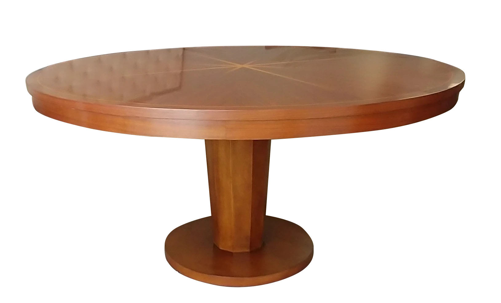 Henredon Furniture Barbara Barry Celestial Walnut Round Dining Table Davisqualityfurniture