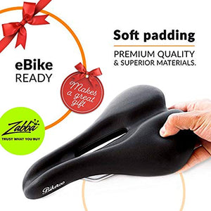 bikeroo most comfortable bike seat for men mens padded bicycle saddle with soft cushion