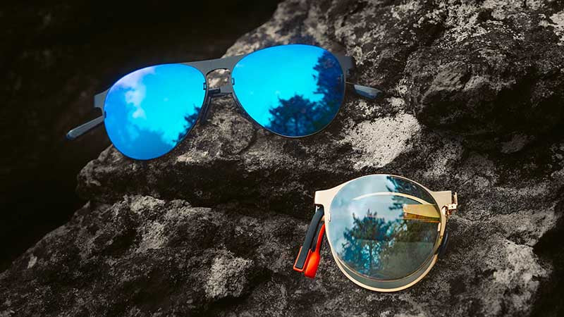 Wolt presenterar våra vikbara solglasögon med utbytbara glas.