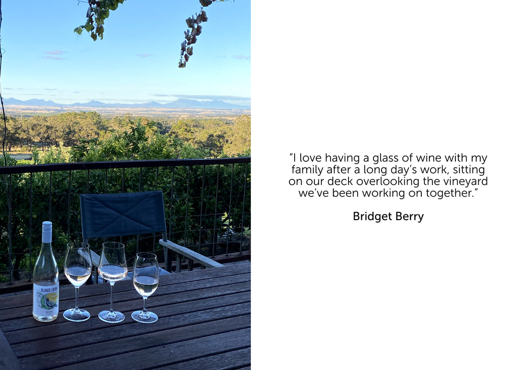 Blonde Crow Vineyard and winemaker Bridget Berry Quote