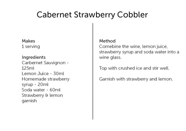 Cabernet strawberry cobbler cocktail recipe 