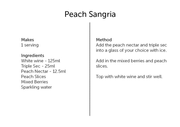 Peach sangria cocktail recipe 