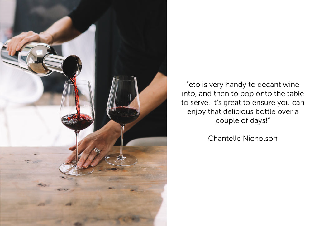 Chantelle Nicholson quote on eto wine decanter
