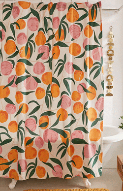 peach shower curtain