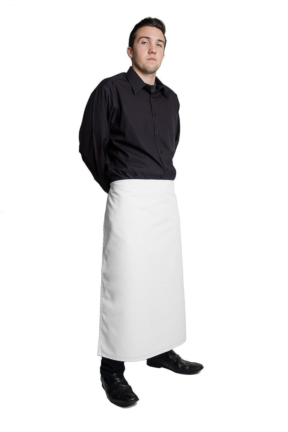 white waist apron