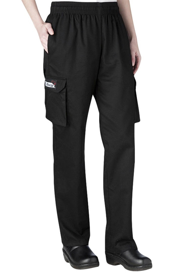 womens cargo chef pants