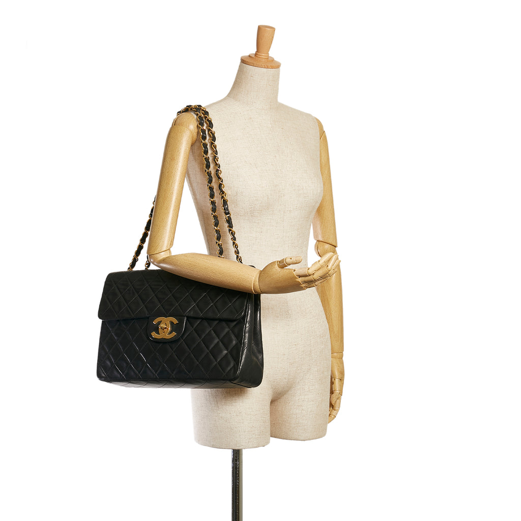 Chanel Maxi Classic Lambskin Single Flap Bag | The Vintage Bag Collection